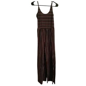 Wild Fable Striped Womens Jumpsuit Sleeveless Casual Comfy Wide Leg Size M